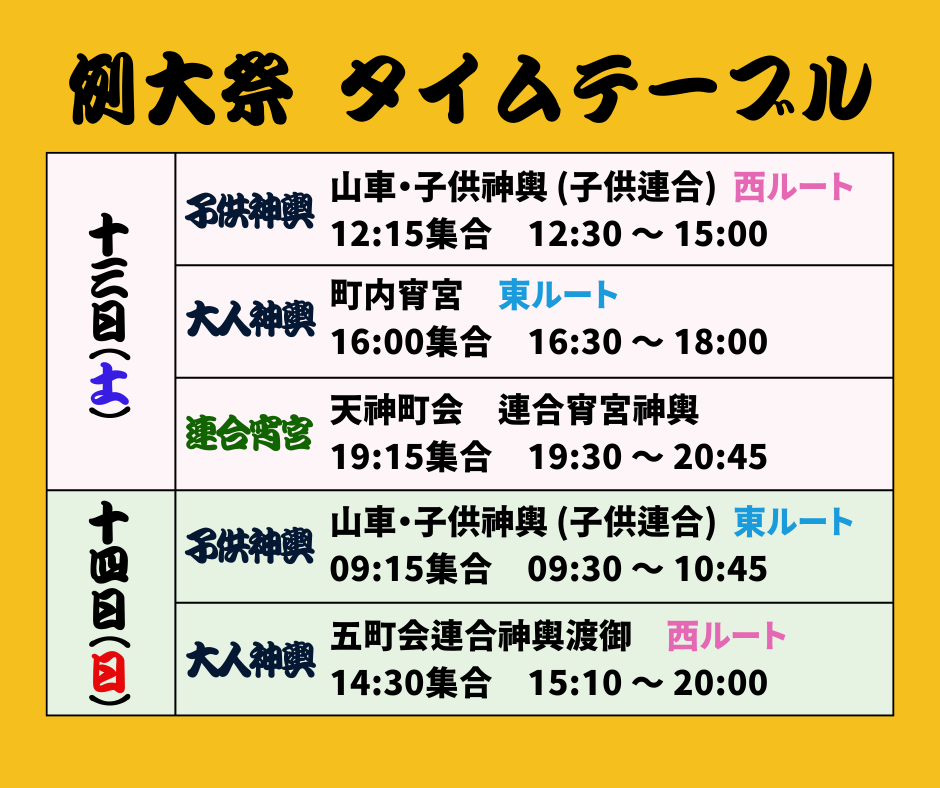 タイムテーブル